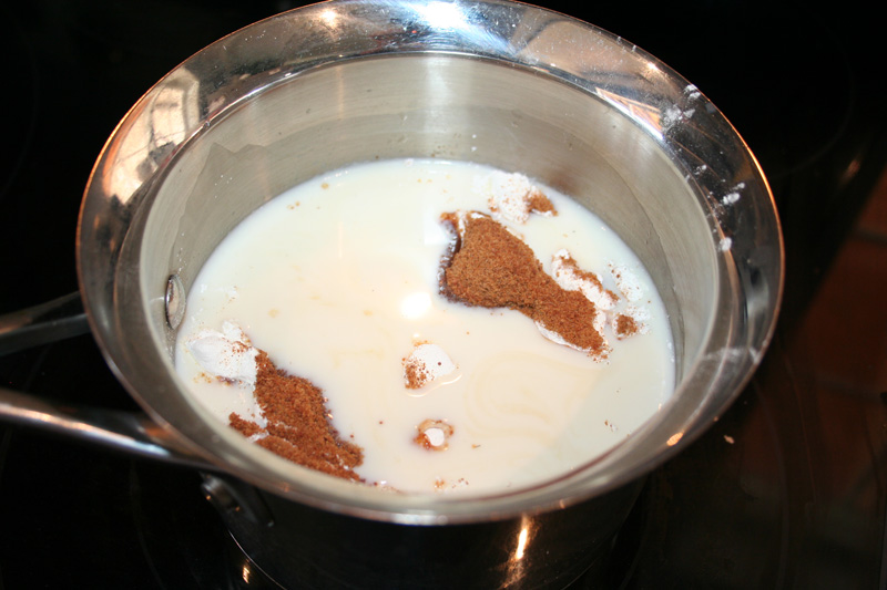 DIY Homemade Pudding Adding Milk, Cornstarch, Sugar and Salt