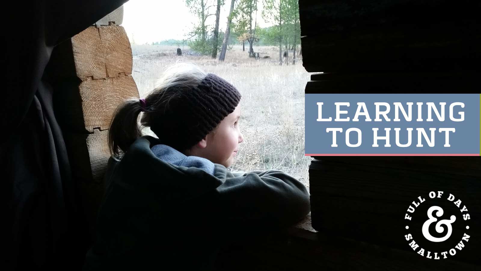 Young Girl in Deer Hunter Blind Header