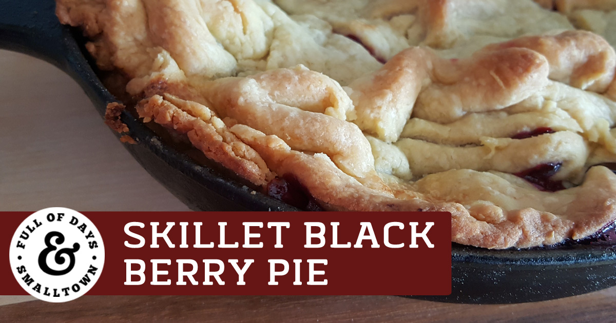 Cast Iron Skillet Blackberry Pie