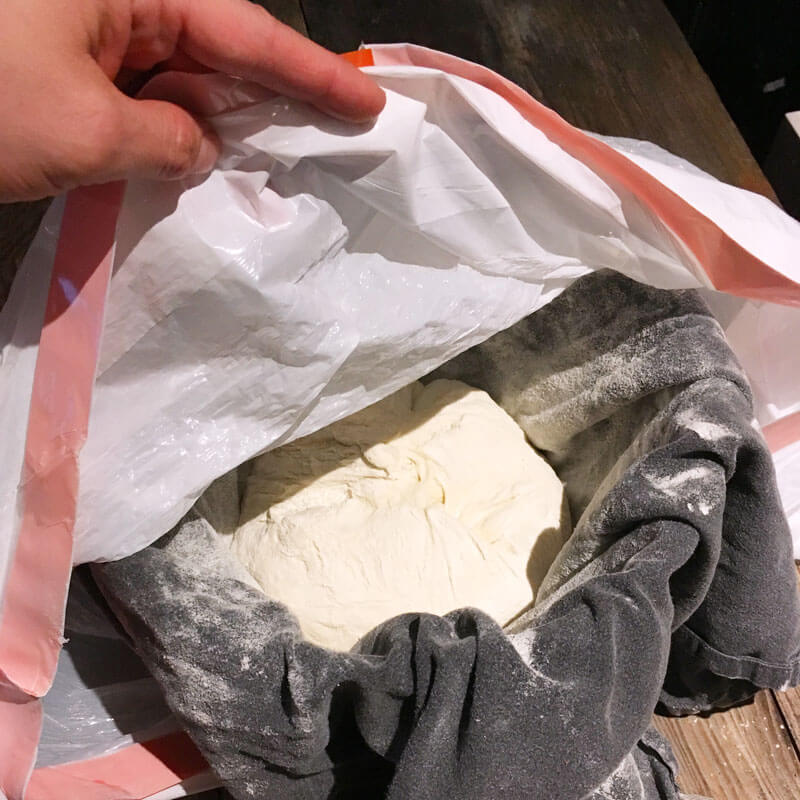 Place baskets/bowls into a plastic bag for final proofing (rise time).