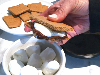 Ooey gooey perfection with this s'more!