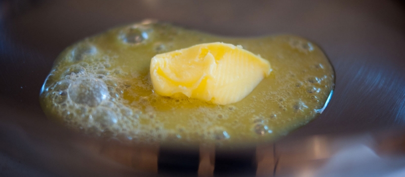 butter in a pan